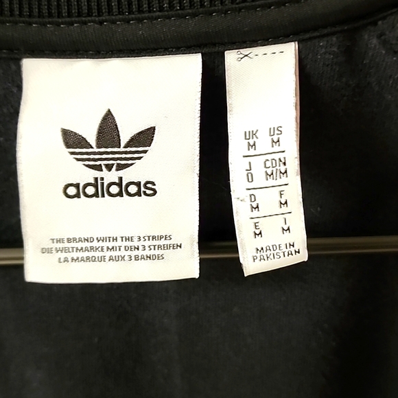 [SOLD]Mens Adidas Long Sleeve Jogger Black Sweatshirt Zip Up Closure - Picture 4 of 6